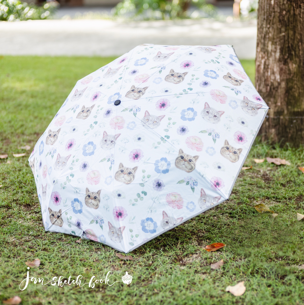 Fluffy Friends Custom Collapsible Umbrella (Lead time 3-4 weeks)