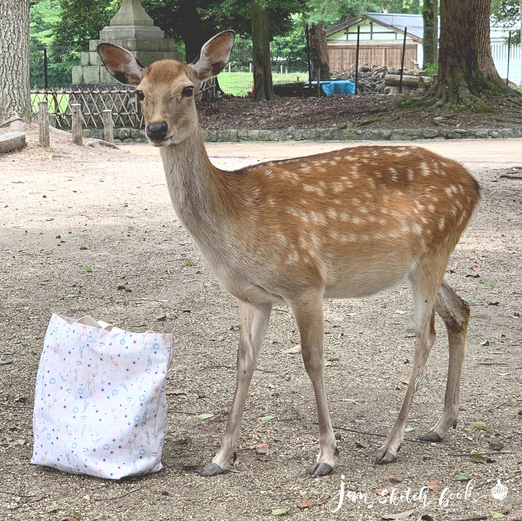 Deer and Hedgehog Tote Bag